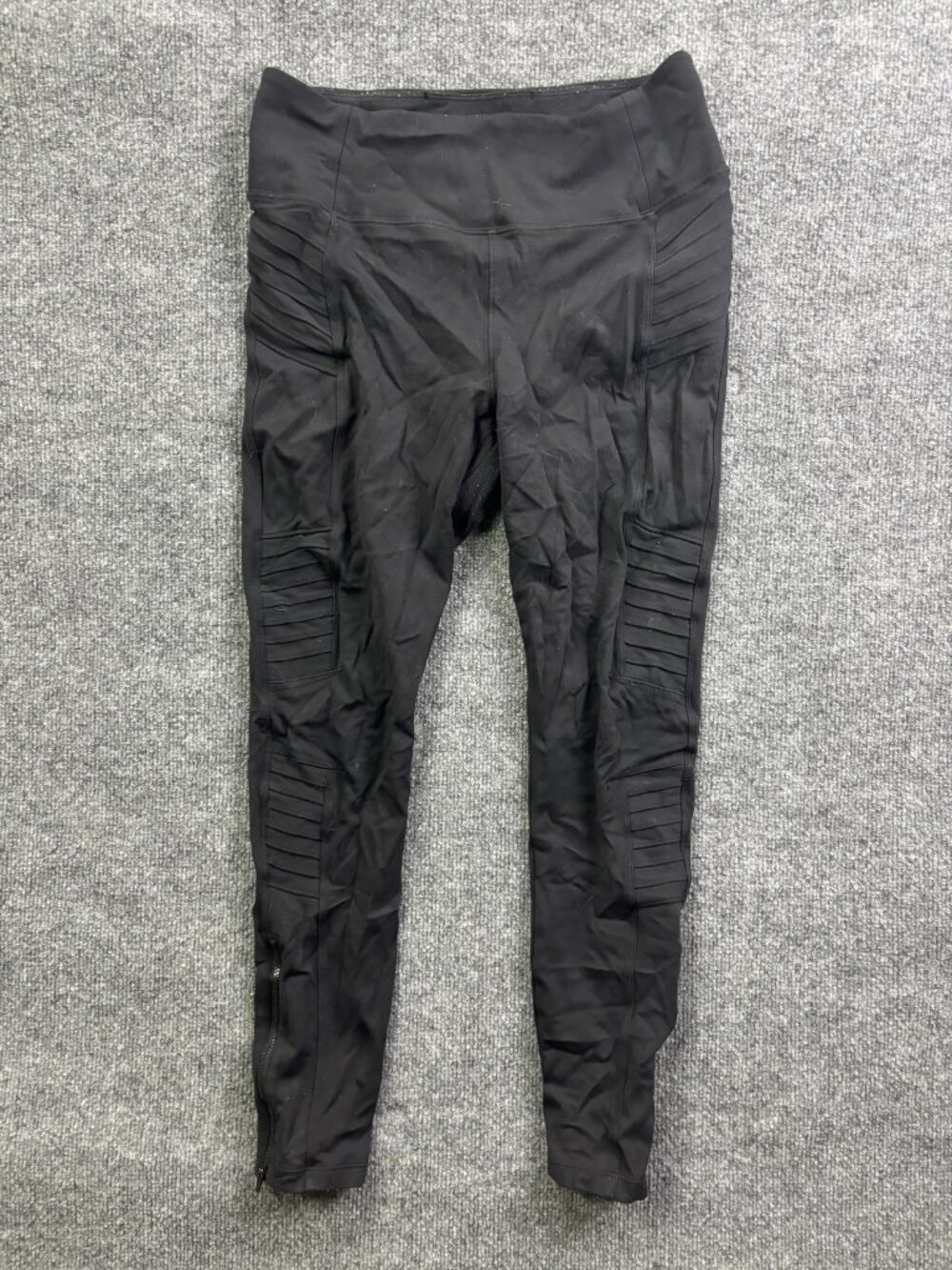 Athleta Leggings Womens Medium Black‎ Delancey Moto Tight Mid Rise Ankle Pants